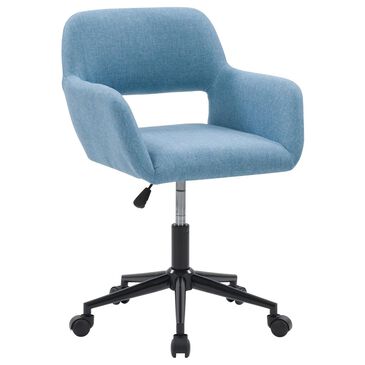 CorLiving Marlowe Upholstered Task Chair in Light Blue, , large