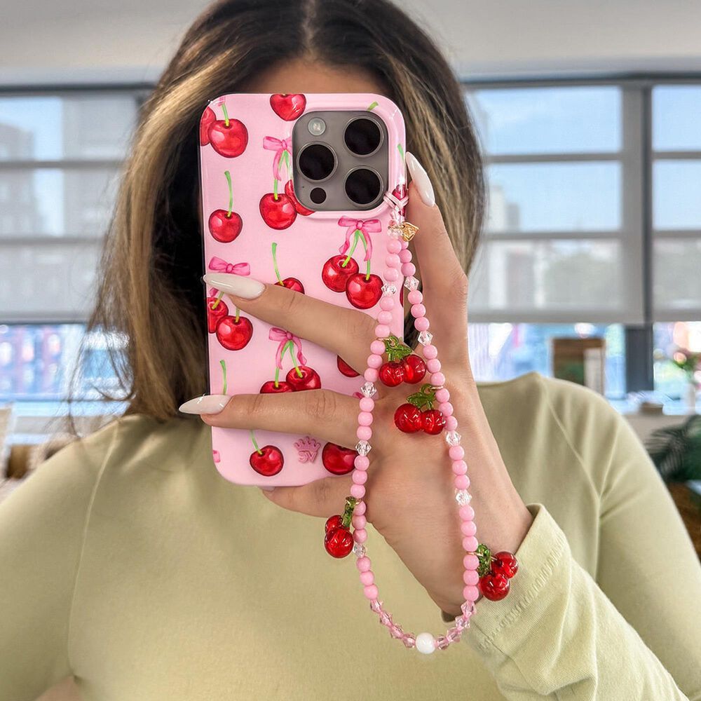Velvet Caviar Phone Charm in Sweet Cherry, , large