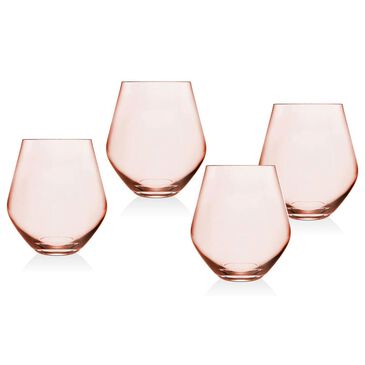 Godinger Silver Meridian Stemless Wine Glass in Blush (Set of 4), , large