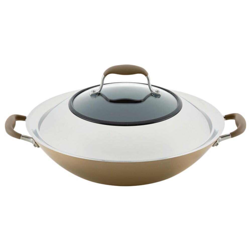 Anolon 14" Covered Wok in Bronze, , large
