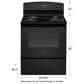 GE Appliances 30" Free-Standing Electric Range with Dual Element Bake in Black, , large