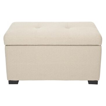 Safavieh Hudson Small Maiden Tufted Storage Bench in Taupe, , large
