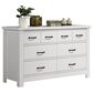HOMLUX 3-Piece Bedroom Set with 6-Drawer Dresser, 5-Drawer Chest & Nightstand in White, , large