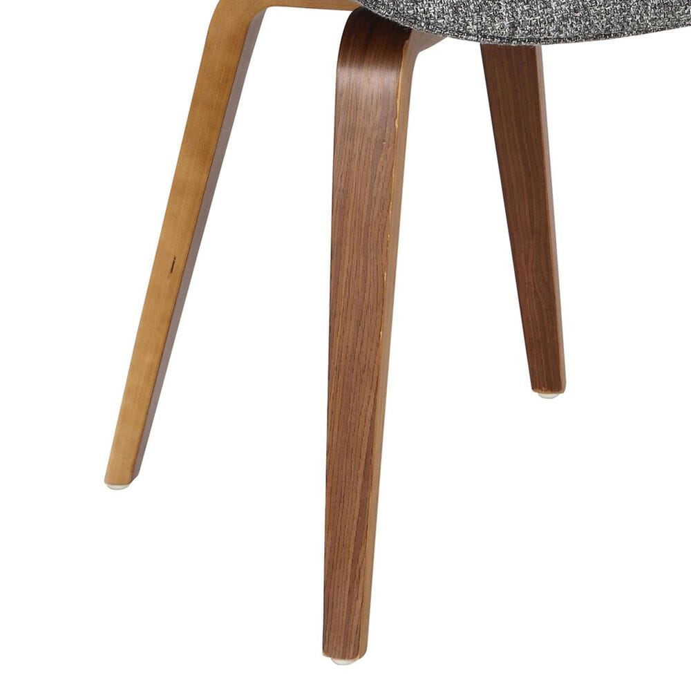 Lumisource Fabrico Side Chair with Grey Noise Upholstered in Walnut &#40;Set of 2&#41;, , large