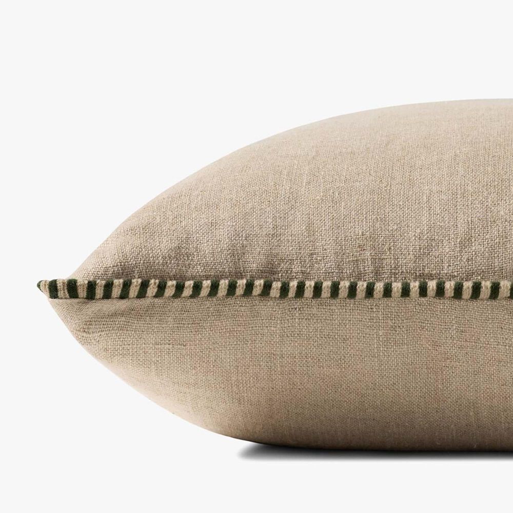 Loloi 22&quot; Square Throw Pillow in Green and Beige, , large