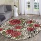 L&R Resources Sinuous Rose Garden 4" Round Multicolor Area Rug, , large