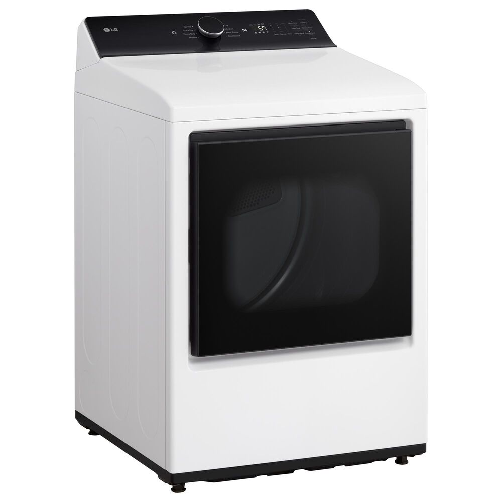 LG 7.3 Cu. Ft. Rear Control Gas Dryer with LG EasyLoad Door and AI Sensing in Alpine White, , large