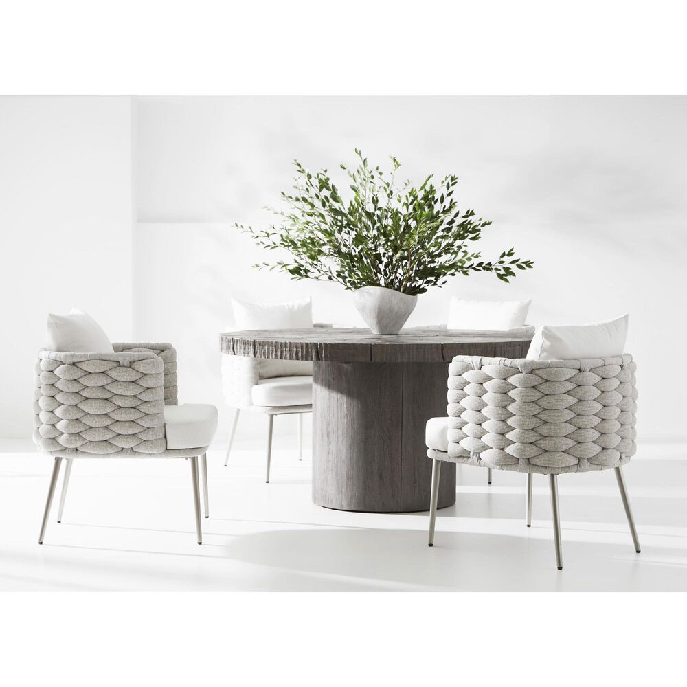 Bernhardt Madura 60" Round Dining Table in Smoked Truffle, , large