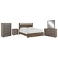 Riva Ridge Modern Loft 5 Piece California King Storage Panel Bedroom Set in Greystone, , large