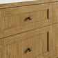 James Martin Breckenridge 84" Double Bathroom Vanity in Light Natural Oak with 3 cm Eternal Jasmine Pearl Top and Rectangular Sinks, , large