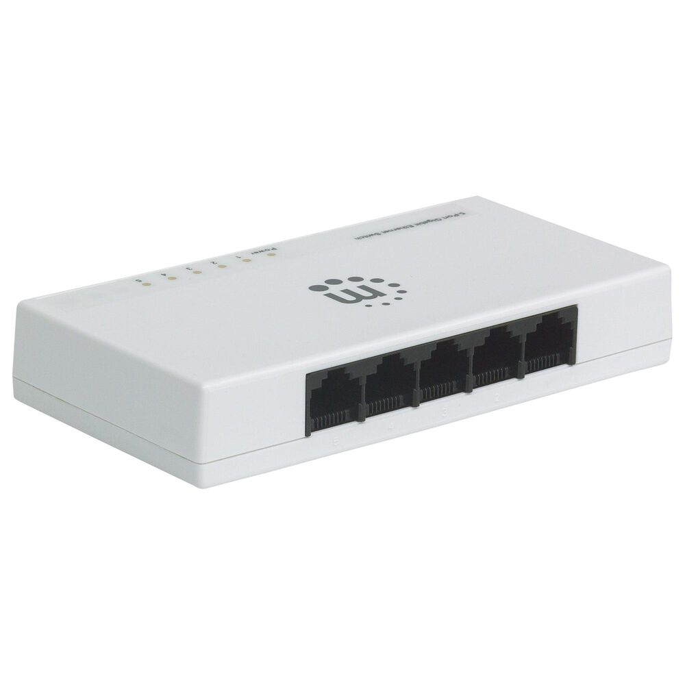 Manhattan 5-Port Desktop Gigabit Ethernet Switch in White, , large