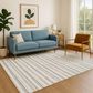 Dalyn Rug Company Soft Essentials Striped Silver 3" x 5" Indoor/Outdoor Area Rug, , large