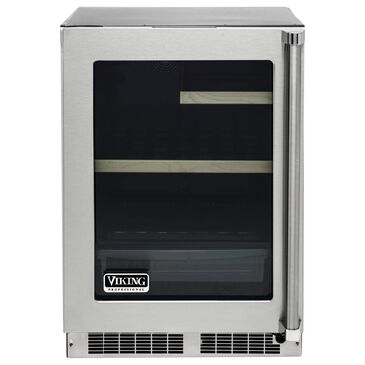 Viking Range 24" Glass Door Undercounter Refrigerator in Stainless Steel, , large