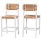 Baxton Studio Talli Bar Stool in White (Set of 2), , large