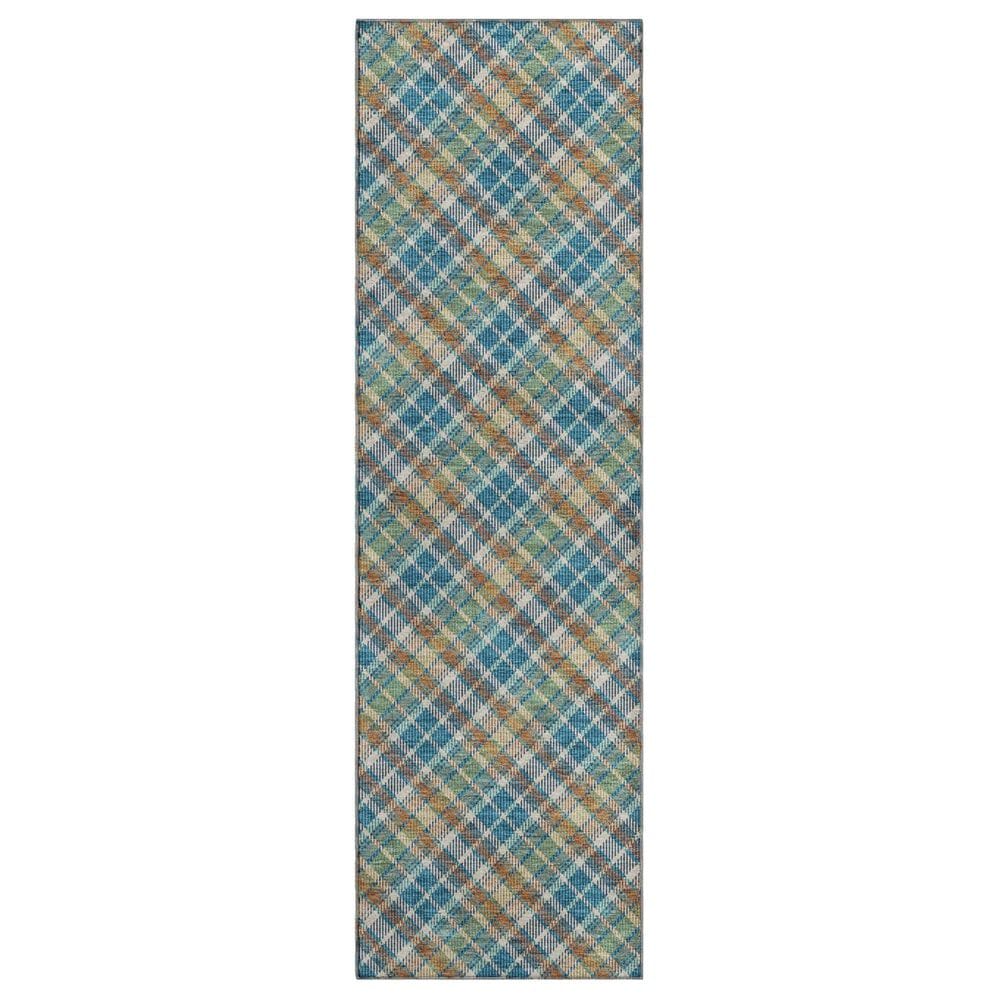 Dalyn Rug Company Soft Essentials Plaid Jewel 2"3" x 7"6" Indoor/Outdoor Runner, , large
