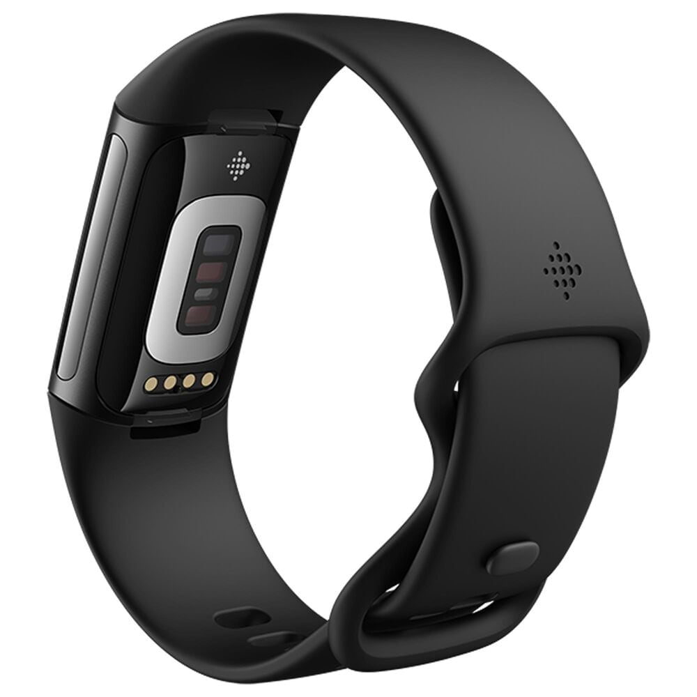 Fitbit Charge 6 Fitness Tracker Watch 36mm Black Aluminum Case with Obsidian Band, , large