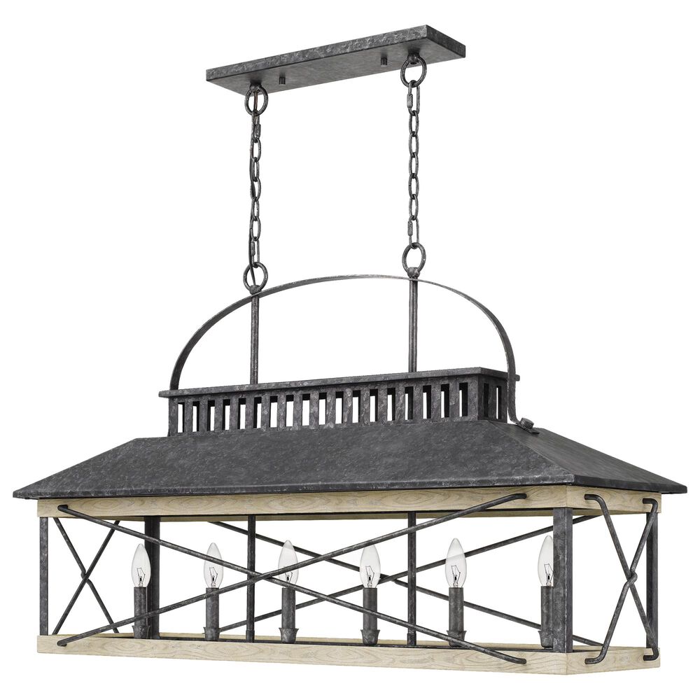 Quoizel Brennan Island 6-Light Chandelier in Old Black, , large