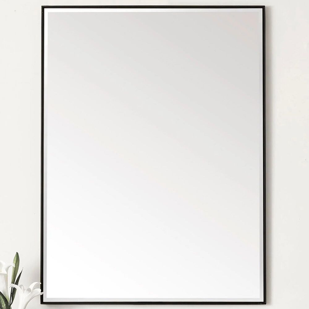 James Martin Vanities Rohe 30&quot; Rectangular Mirror in Matte Black, , large