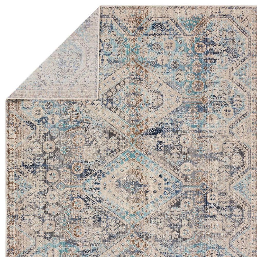 Jaipur Bequest Marquess 3&#39; x 8&#39; Citadel, Rainy Day, Otter, Forged Iron and Gray Mist Indoor/Outdoor Runner, , large
