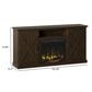 Classic Flame Twin Star 64" Barndoor Fireplace in Saw Cut Espresso, , large