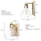 Hunter Van Nuys 1-Light Wall Sconce in Alturas Gold, , large
