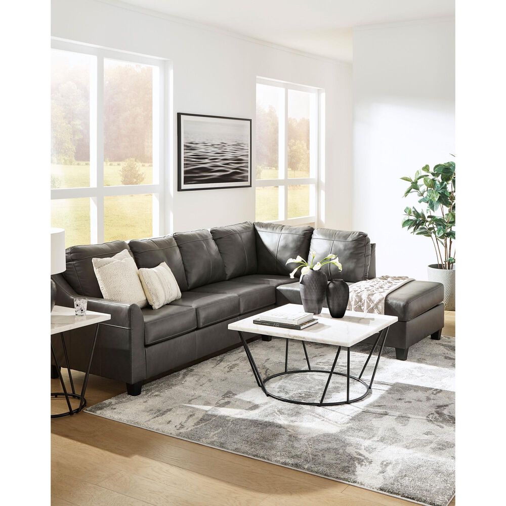 Ashley Valderno 2-Piece Right Facing Sectional with Chaise in Fog, , large