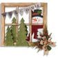 The Gerson Company 18" Window Frame with Snowman in Multicolor, , large