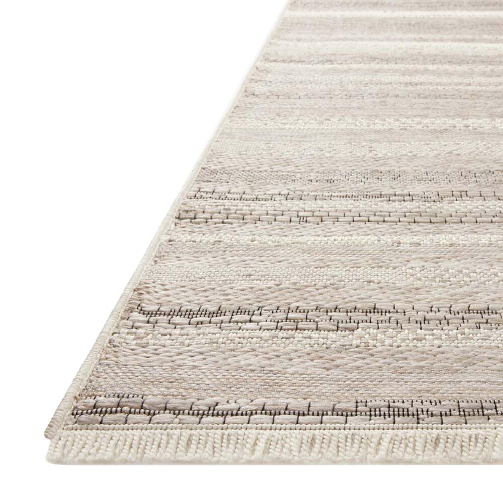 Amber Lewis x Loloi Malibu MAB-02 2&#39;3&quot; x 3&#39;9&quot; Ivory and Dove Indoor/Outdoor Area Rug, , large