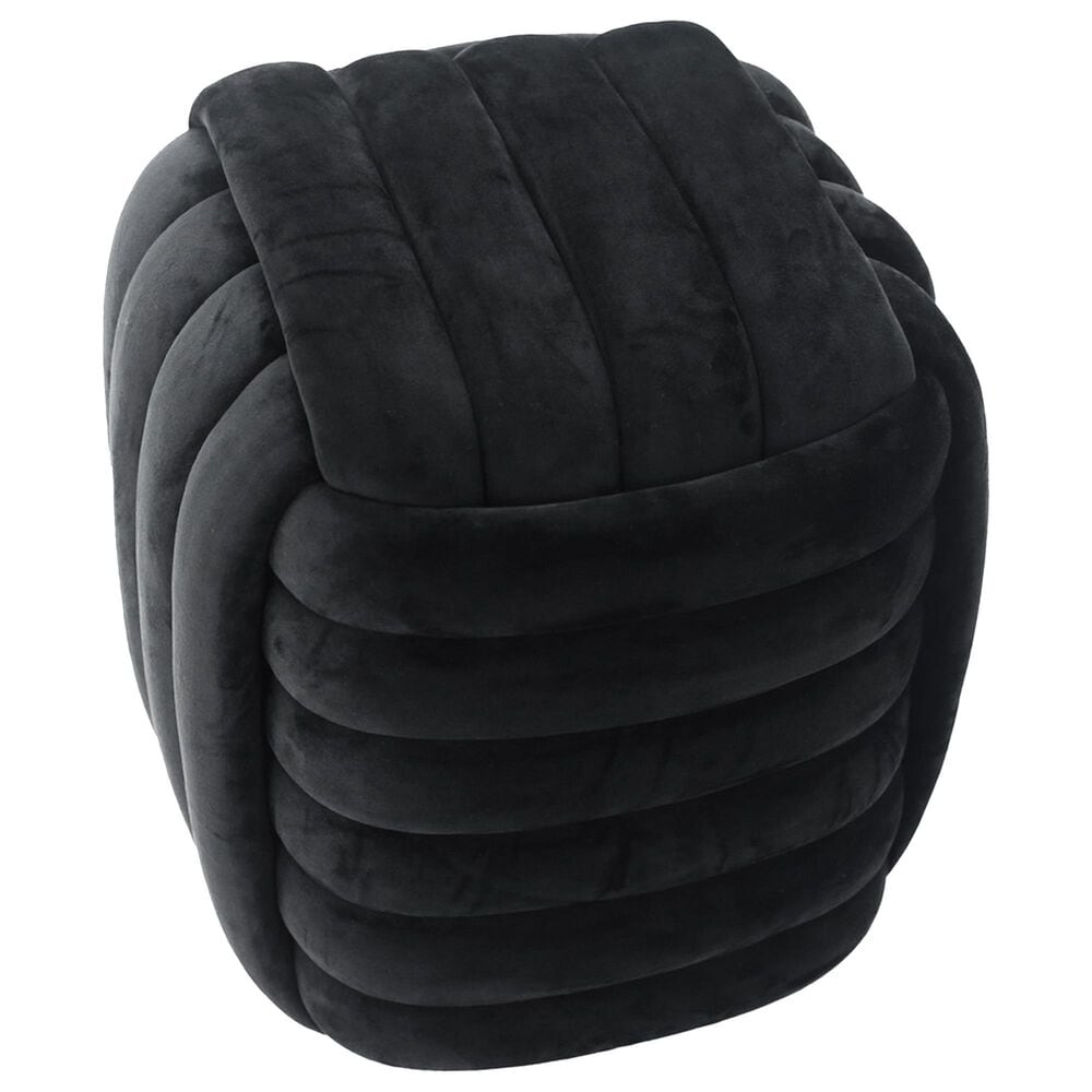 Sagebrook Home Machar 19&quot; Knot Stool in Black, , large
