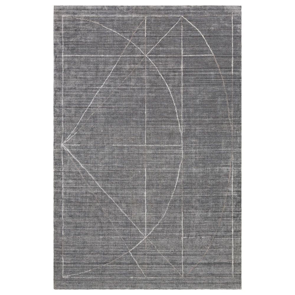 Surya Hightower 6" x 9" Gray, Charcoal, White and Taupe Area Rug, , large