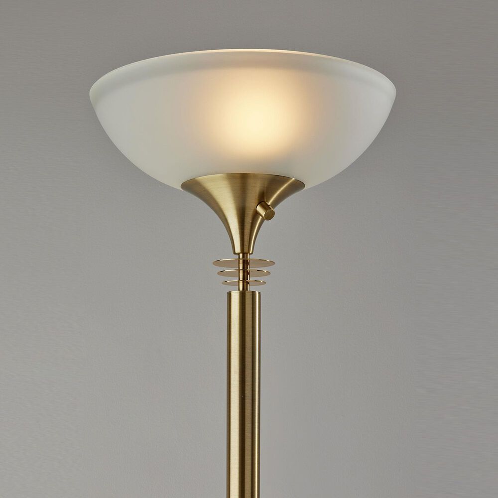 Adesso Metropolis Torchiere in Antique Brass, , large