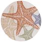 Nourison Aloha ALH28 7"10" Round Ivory and Multicolor Indoor/Outdoor Area Rug, , large