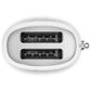 SMEG Retro-Style 2-Slice Toaster in Matte White and Polished Chrome, , large