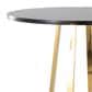 LumiSource Cosmo Bar Table in Gold Metal and Black Wood, , large