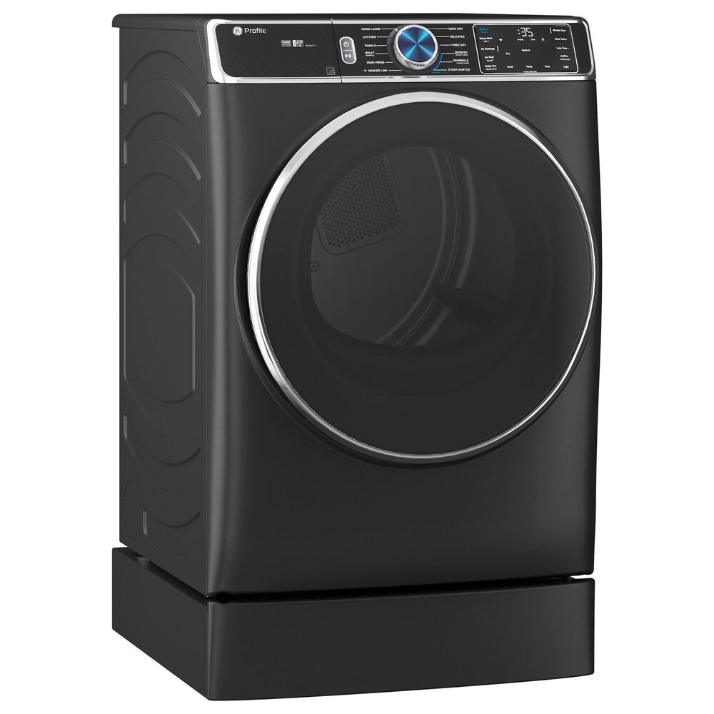 GE Profile 7.8 Cu. Ft. Smart Front Load Electric Dryer with Steam and Sanitize Cycle in Carbon