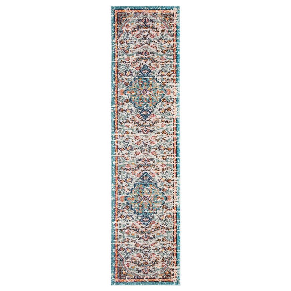 Safavieh Madison MAD447F 2" x 8" Grey and Light Blue Runner, , large