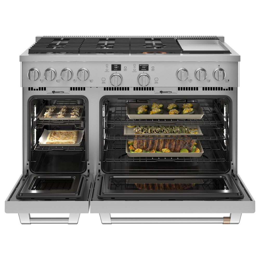 Cafe 8.25 Cu. Ft. Freestanding Dual Fuel Range with Double Oven in Stainless Steel and Brushed Stainless, , large