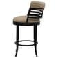 Armen Living Telia Counter Height Stool with Mushroom Brown Upholstery in Dark Brown, , large