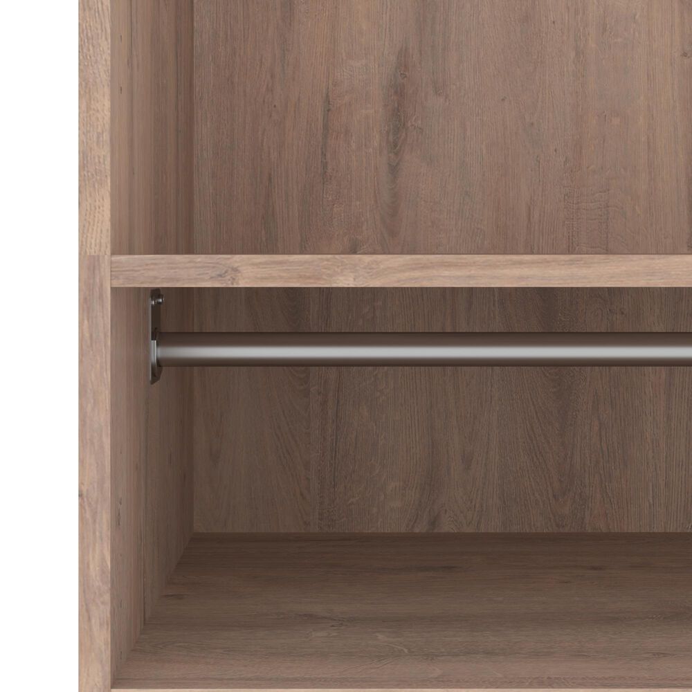 Bestar Pur Closet Organizer with 3-Drawer in Rustic Brown, , large