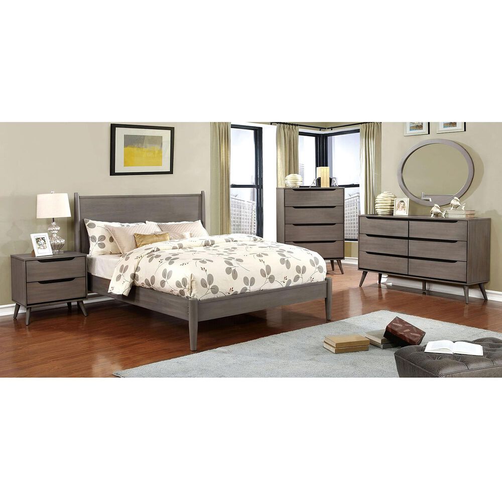 Furniture of America Lennart 5-Piece Queen Set in Gray, , large