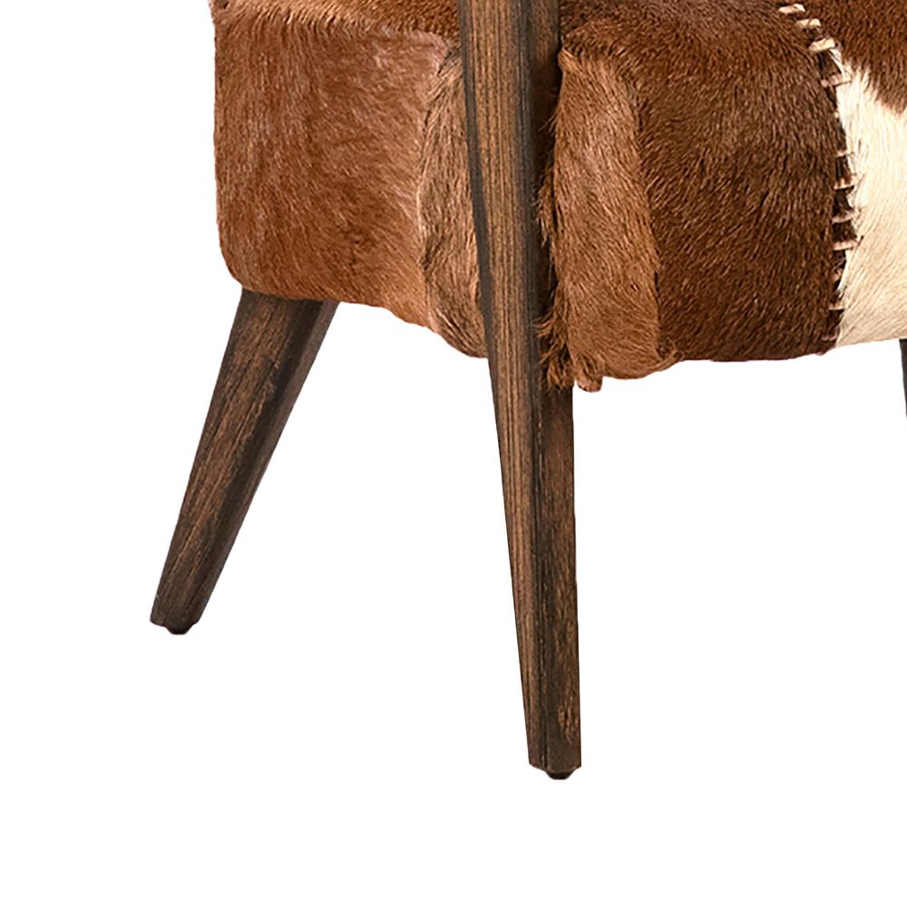 Blue Sun Designs Liara Arm Chair in Mindi Wood and Goat Hide , , large