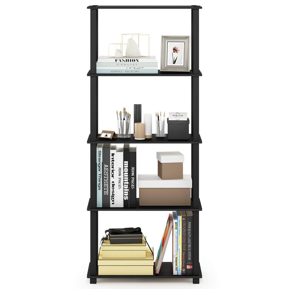 HOMLUX 5-Tier Display Rack in Americano and Black, , large