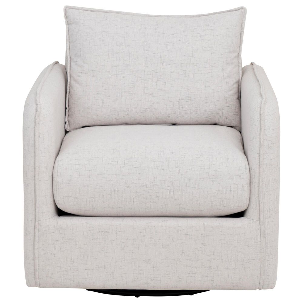 Linon Home Decor Bianca Swivel Accent Chair in Bone, , large
