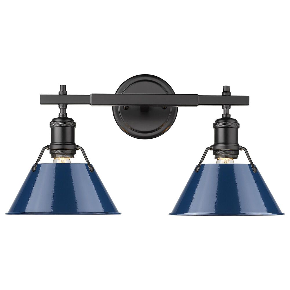 Golden Lighting Orwell 2-Light Bath Vanity in Matte Black, , large