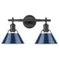 Golden Lighting Orwell 2-Light Bath Vanity in Matte Black, , large