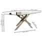 SUNSET Aldo and Ava 7-Piece Rectangular Dining Set in Clear and Chrome, , large