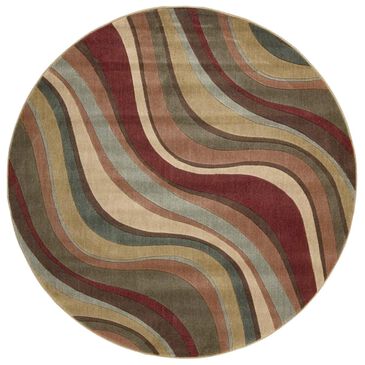 Nourison Somerset ST81 5"6" Round Multicolor Area Rug, , large