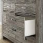 Ashley Frandern 6-Drawer Dresser and Mirror in Rustic Warm Gray, , large