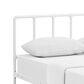 Modway Dower Stainless Steel Queen Platform Bed in White, , large