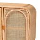 Baxton Studio Evania 3-Door Rattan Storage Cabinet in Natural, , large